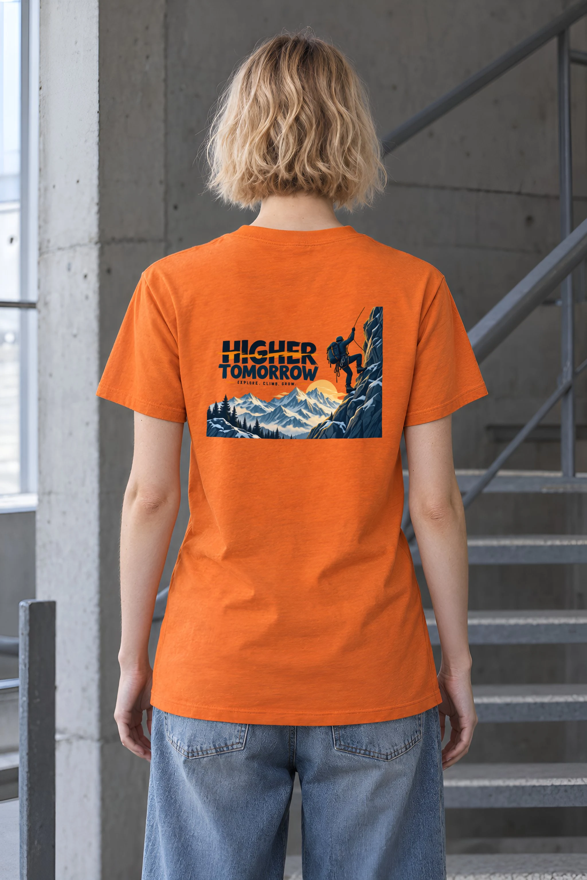"Higher Tomorrow" Heavyweight Unisex Crewneck T-shirt