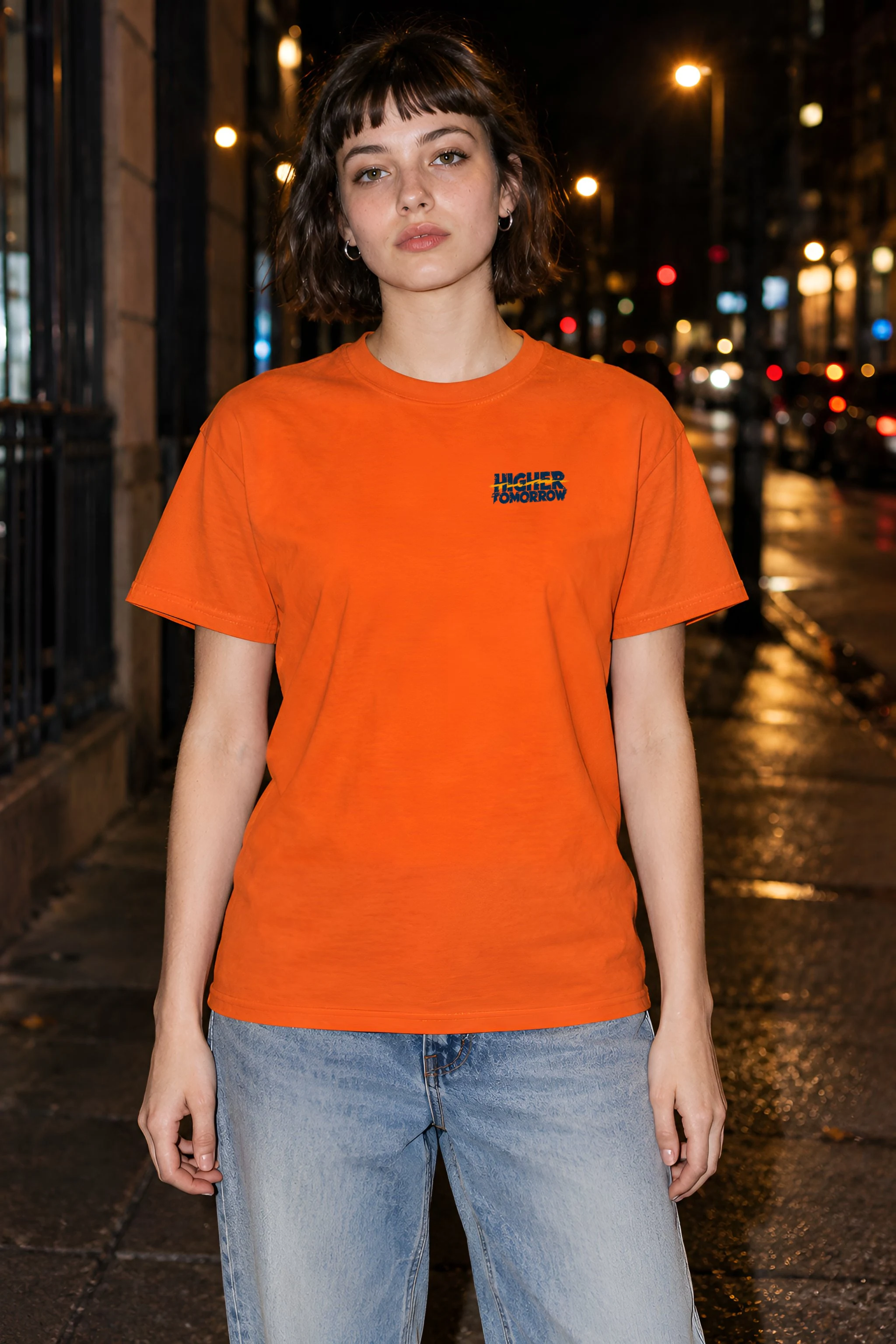 "Higher Tomorrow" Heavyweight Unisex Crewneck T-shirt