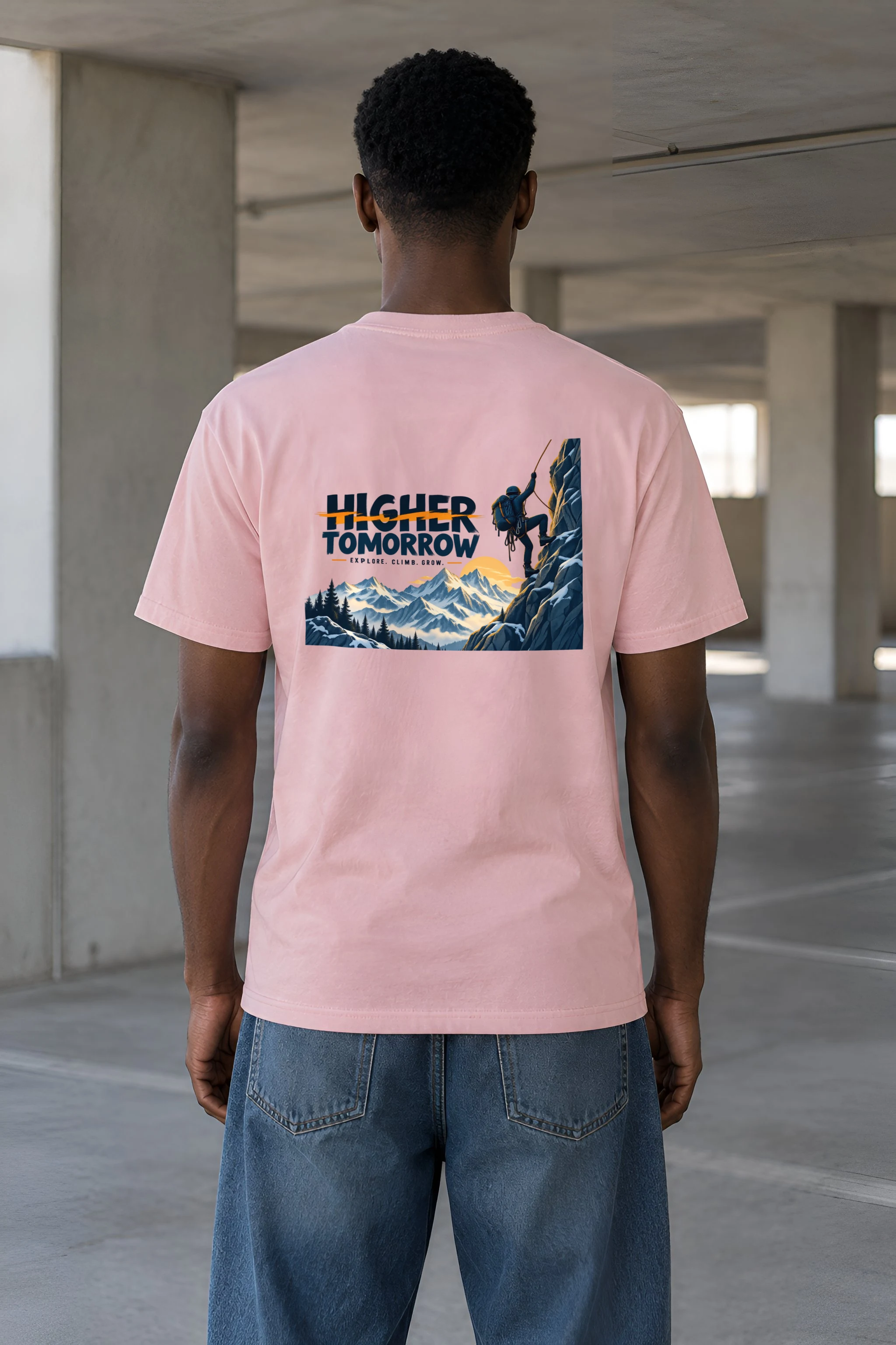 "Higher Tomorrow" Heavyweight Unisex Crewneck T-shirt