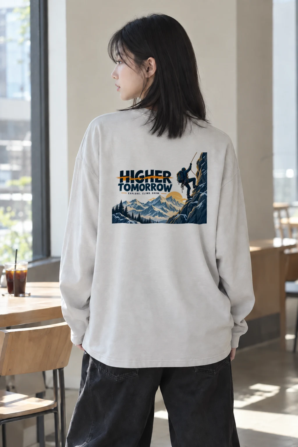 "Higher Tomorrow" Unisex Longsleeve T-shirt | Gildan 2400