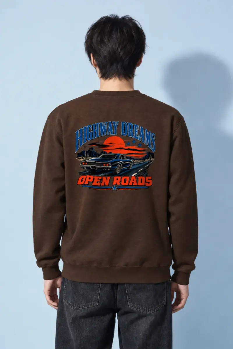 "Highway Dreams" Heavy Blend Unisex Crewneck Sweatshirt