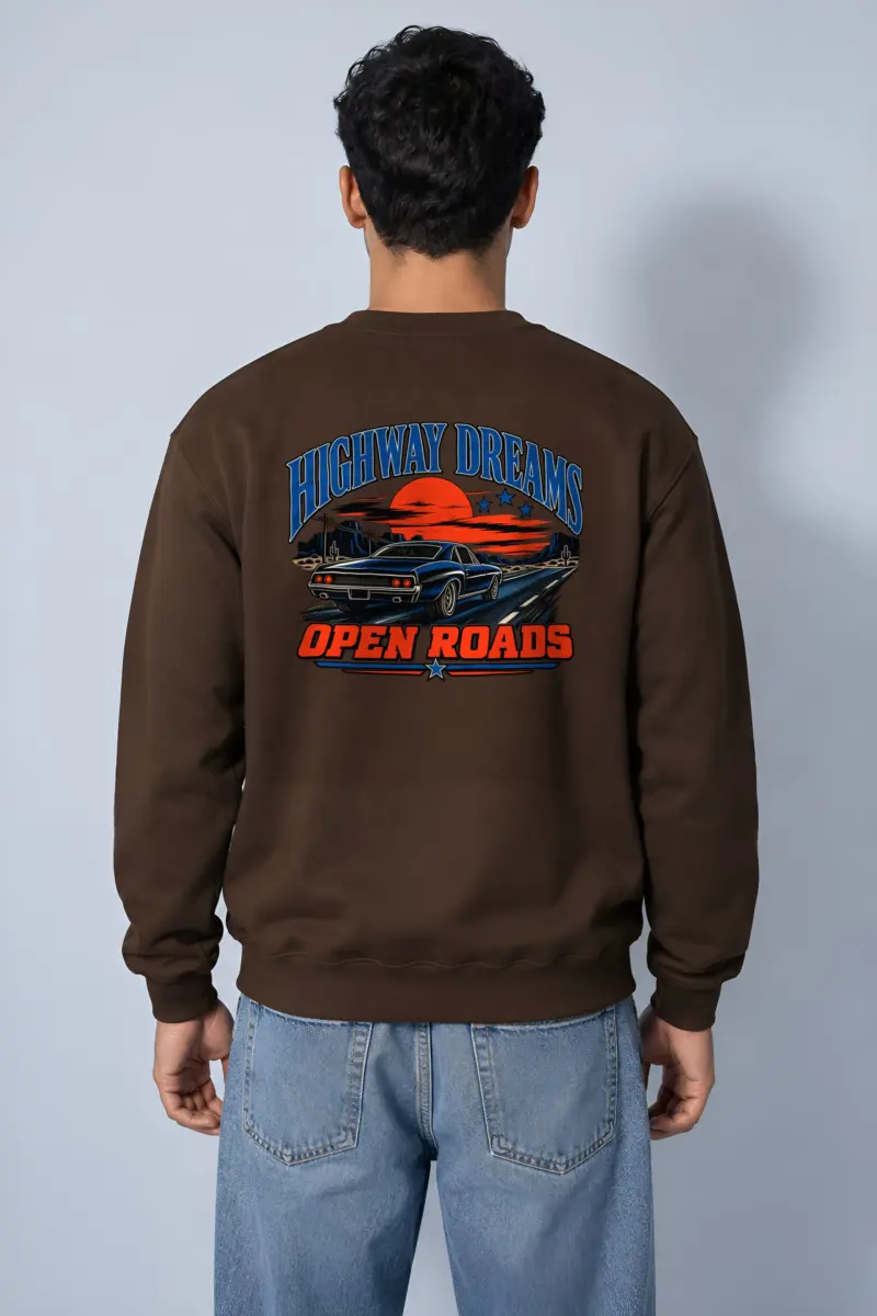 "Highway Dreams" Heavy Blend Unisex Crewneck Sweatshirt