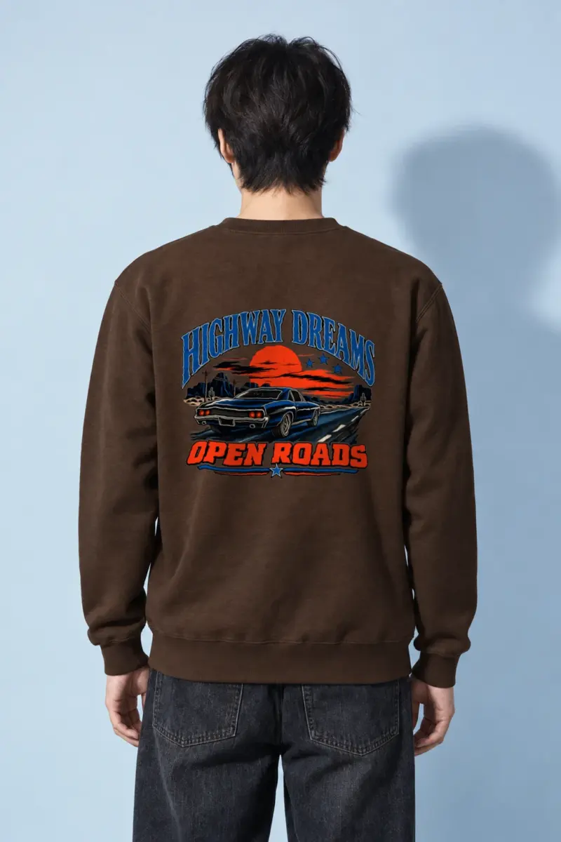 "Highway Dreams" Heavy Blend Unisex Crewneck Sweatshirt