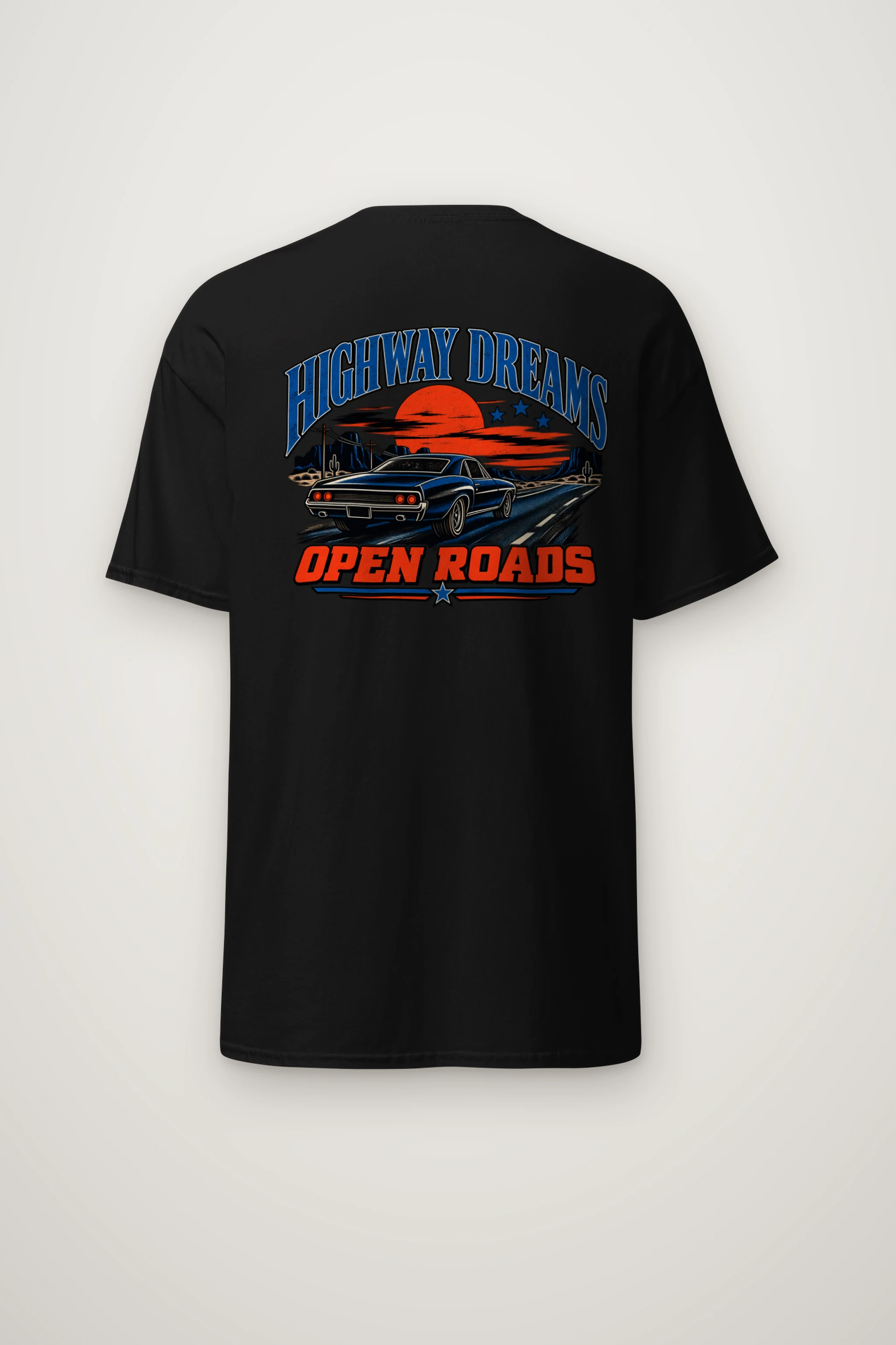 "Highway Dreams" Heavyweight Unisex Crewneck T-shirt