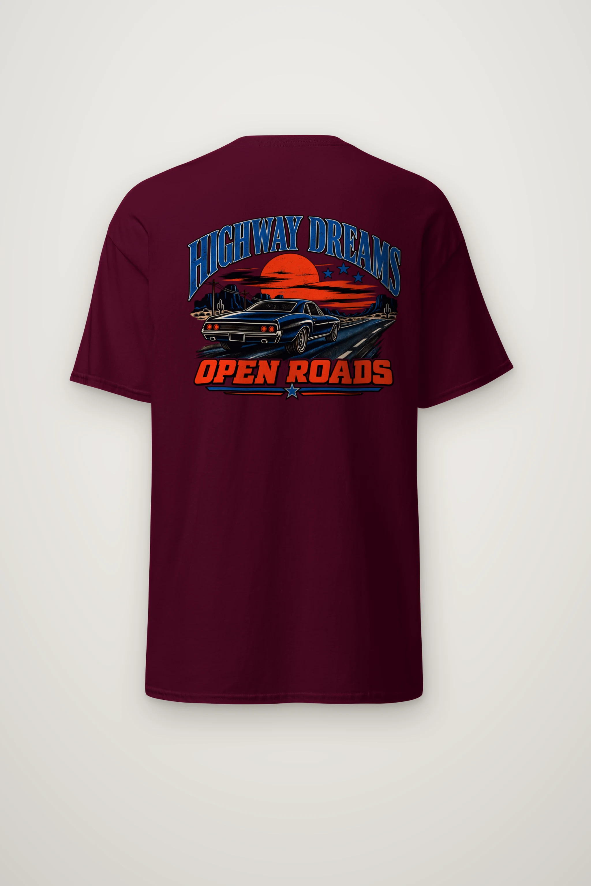 "Highway Dreams" Heavyweight Unisex Crewneck T-shirt