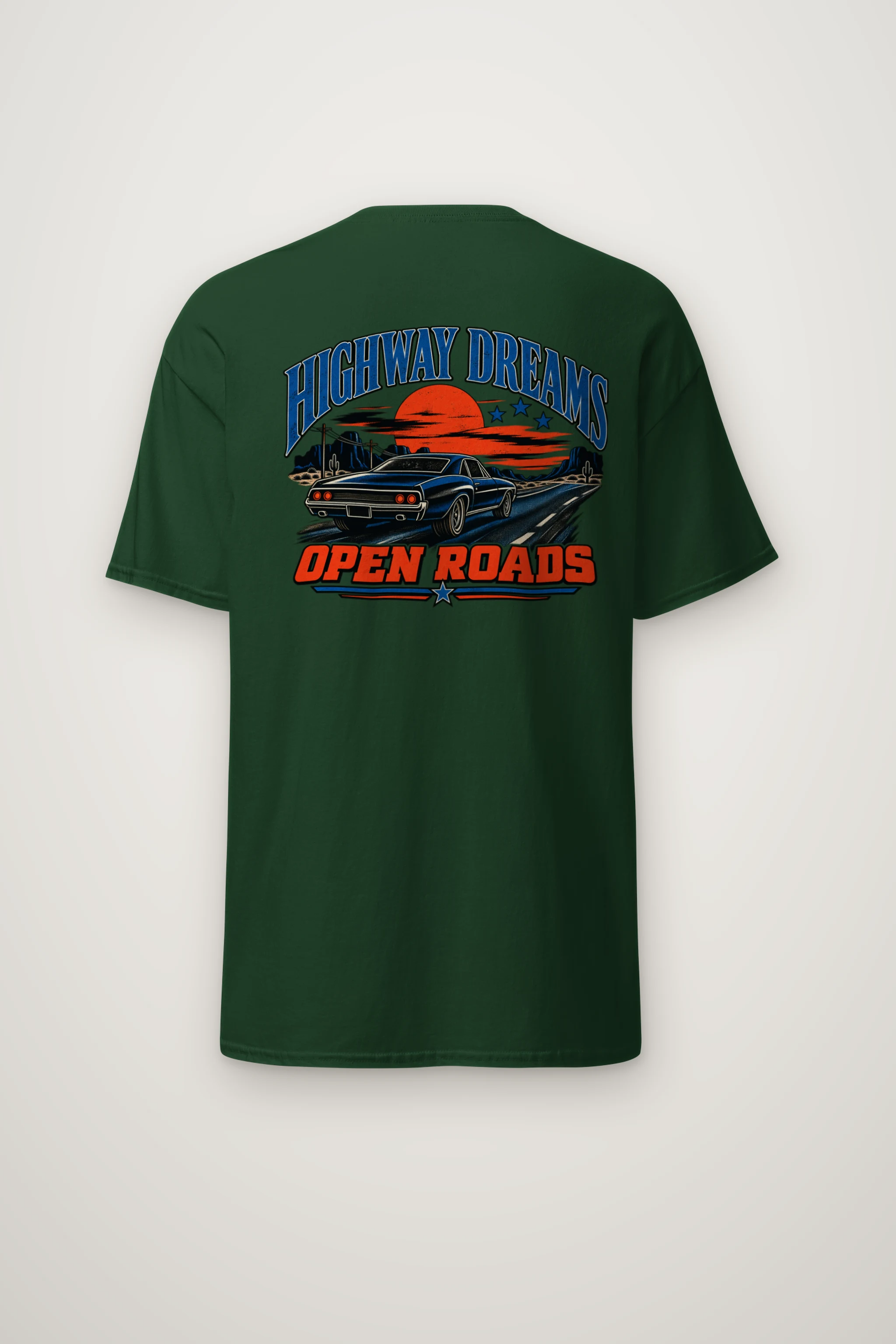 "Highway Dreams" Heavyweight Unisex Crewneck T-shirt
