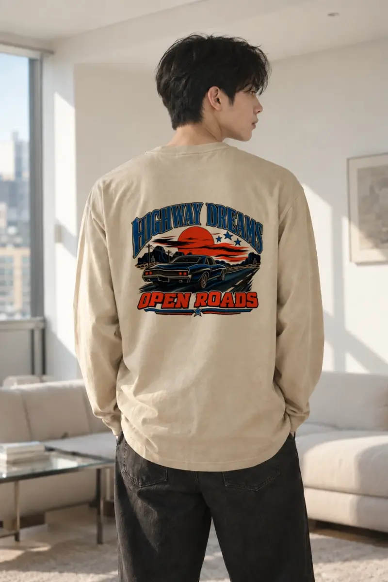 "Highway Dreams" Unisex Longsleeve T-shirt | Gildan 2400