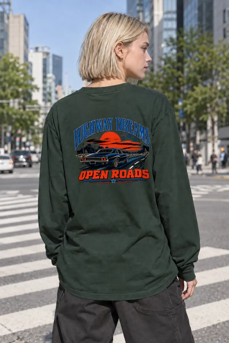 "Highway Dreams" Unisex Longsleeve T-shirt | Gildan 2400
