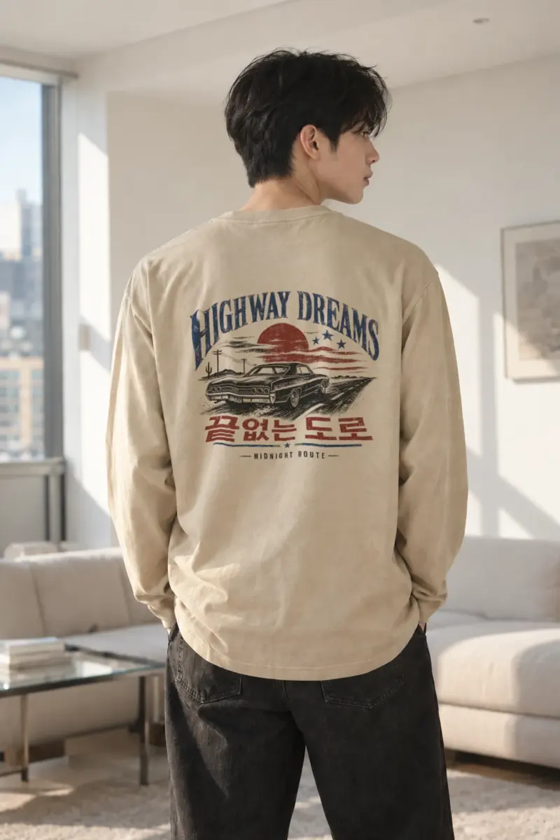 "Highway Dreams" Unisex Longsleeve T-shirt | Gildan 2400