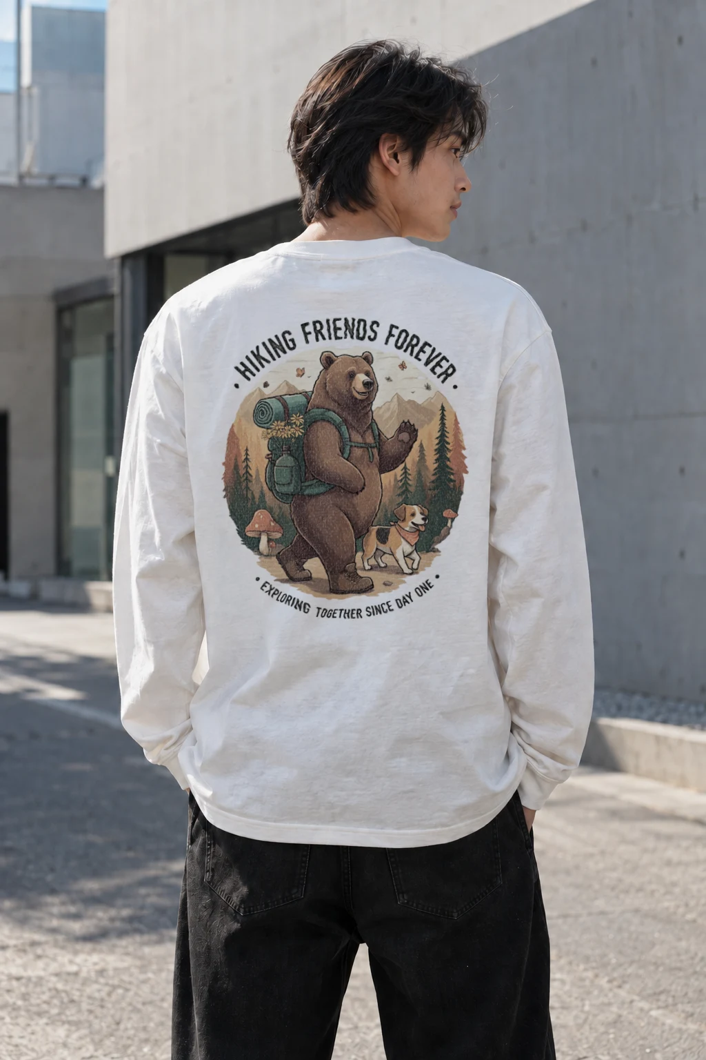 "Hiking Friends Forever" Unisex Longsleeve T-shirt | Gildan 2400