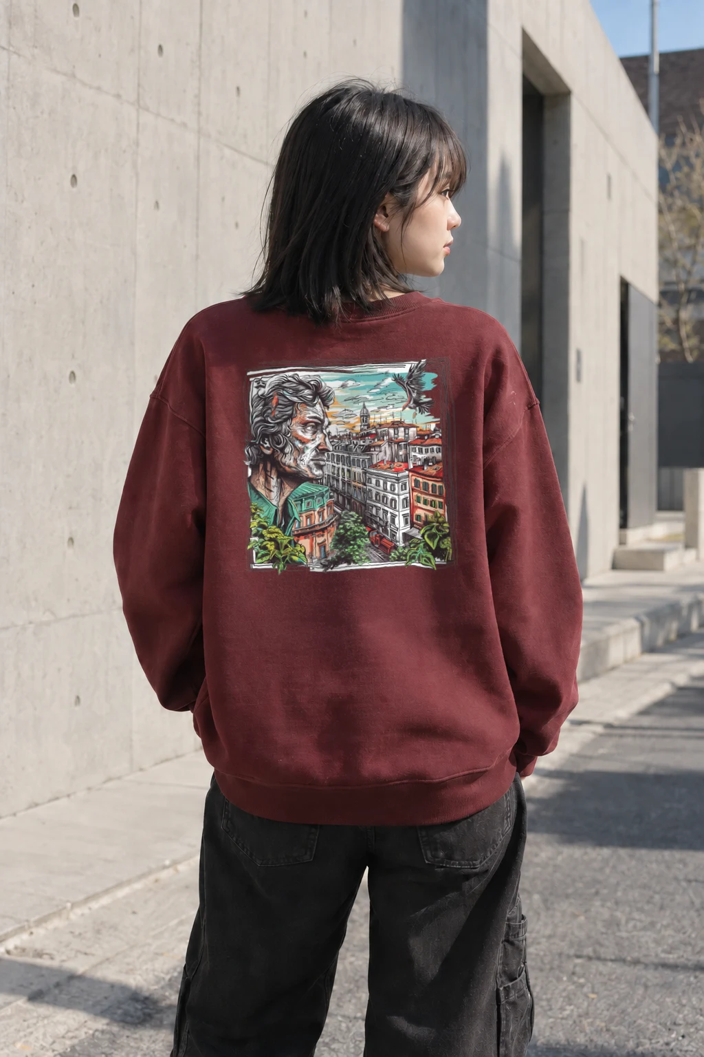 "Hillside City Watcher" Heavy Blend Unisex Crewneck Sweatshirt | Gildan 18000