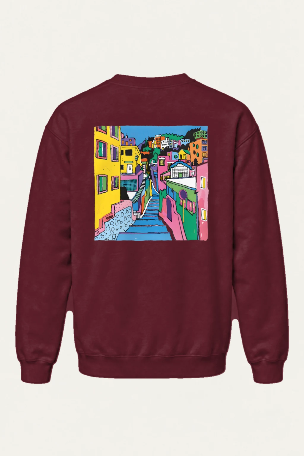 "Hillside Stairway" Heavy Blend Unisex Crewneck Sweatshirt | Gildan 18000