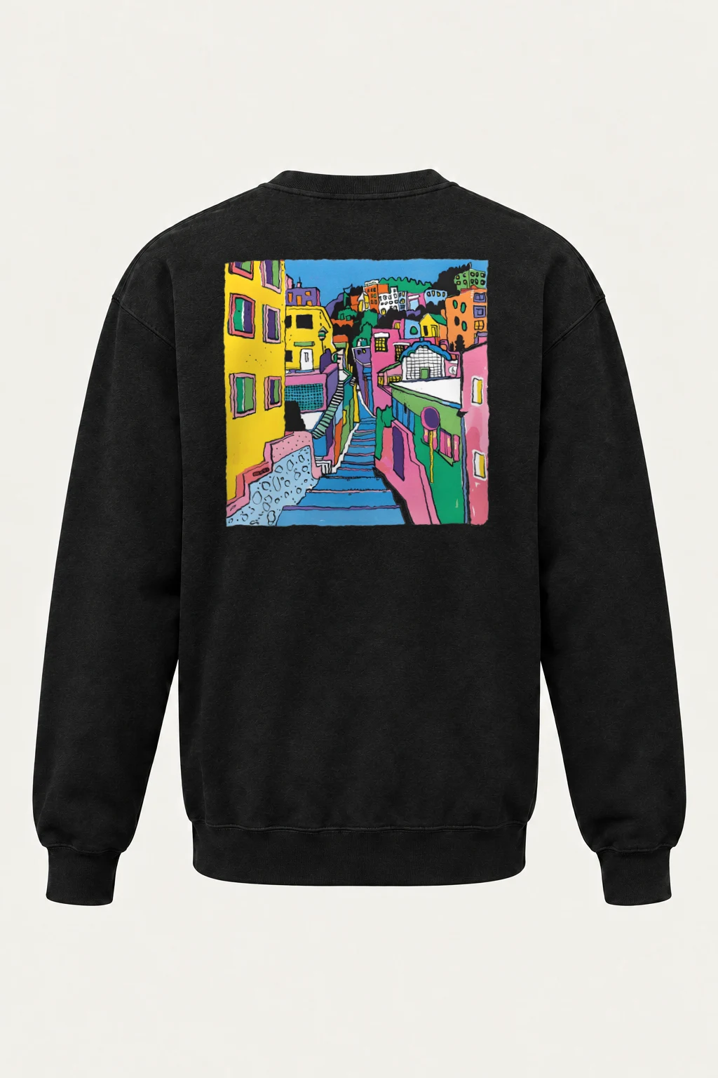 "Hillside Stairway" Heavy Blend Unisex Crewneck Sweatshirt | Gildan 18000