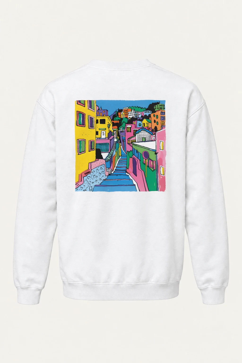 "Hillside Stairway" Heavy Blend Unisex Crewneck Sweatshirt | Gildan 18000