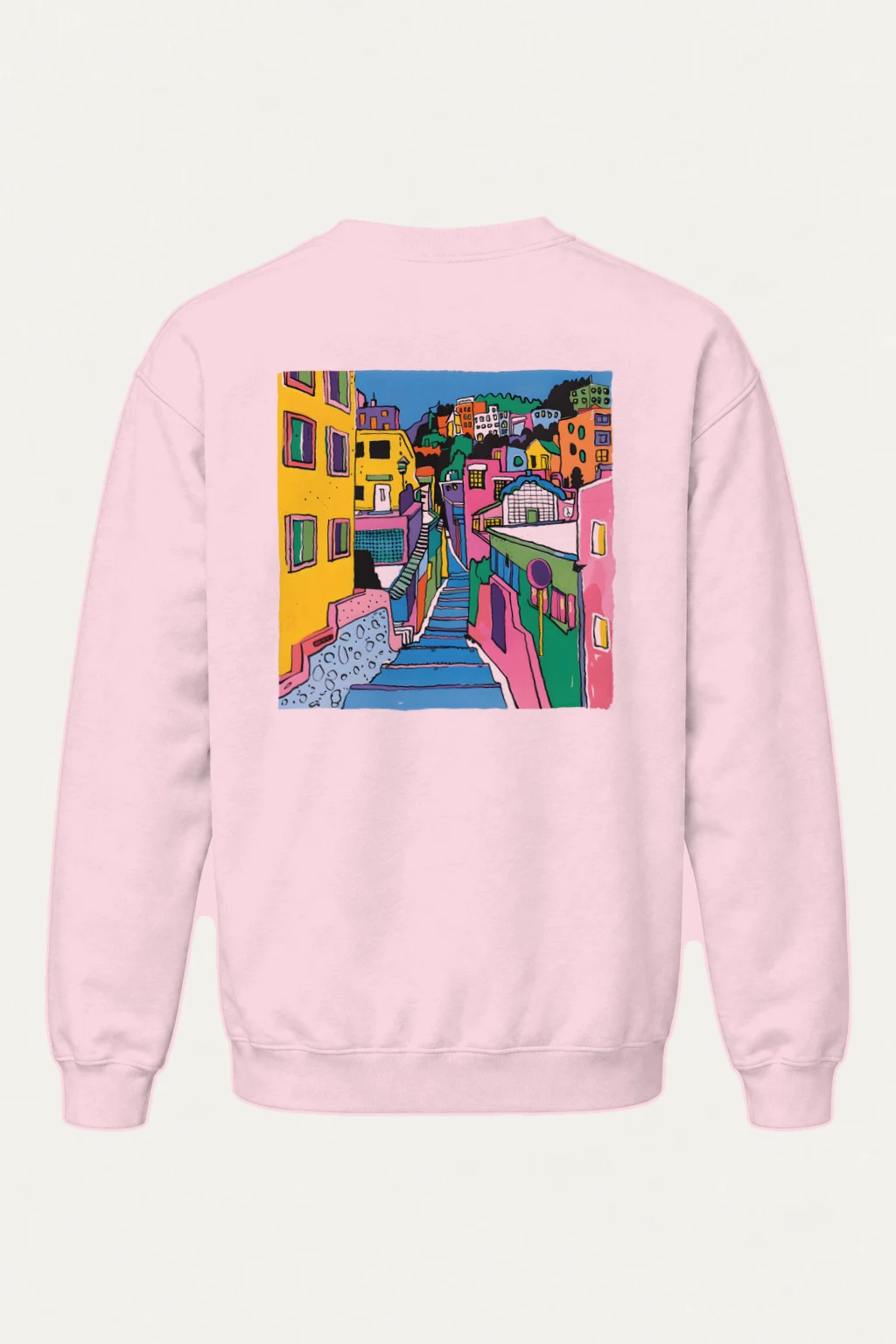 "Hillside Stairway" Heavy Blend Unisex Crewneck Sweatshirt | Gildan 18000