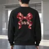 "Ho Ho Ho Ribbon" Heavy Blend Unisex Crewneck Sweatshirt