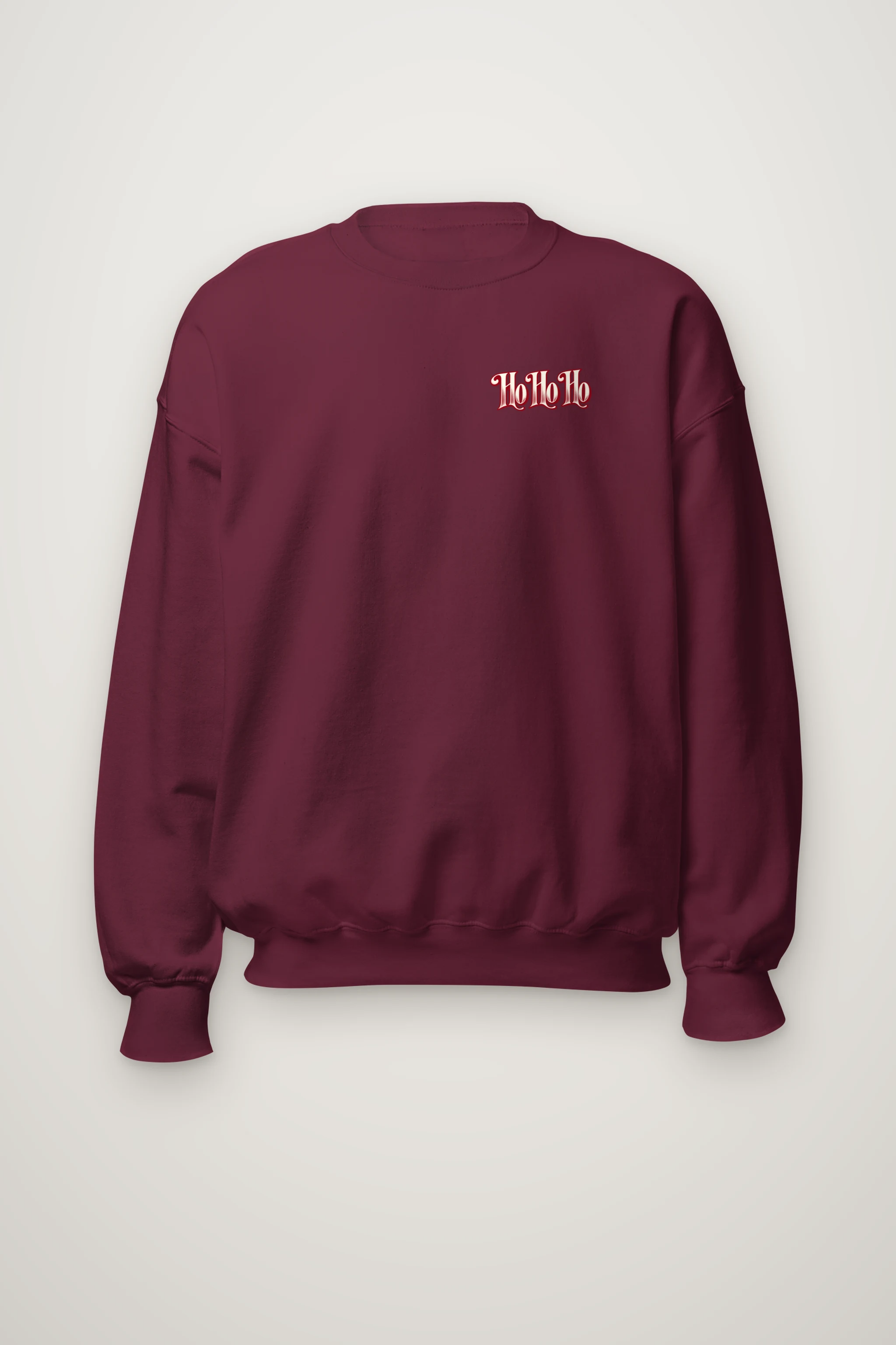 "Ho Ho Ho Ribbon" Heavy Blend Unisex Crewneck Sweatshirt