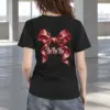 "Ho Ho Ho Ribbon" Heavyweight Unisex Crewneck T-shirt