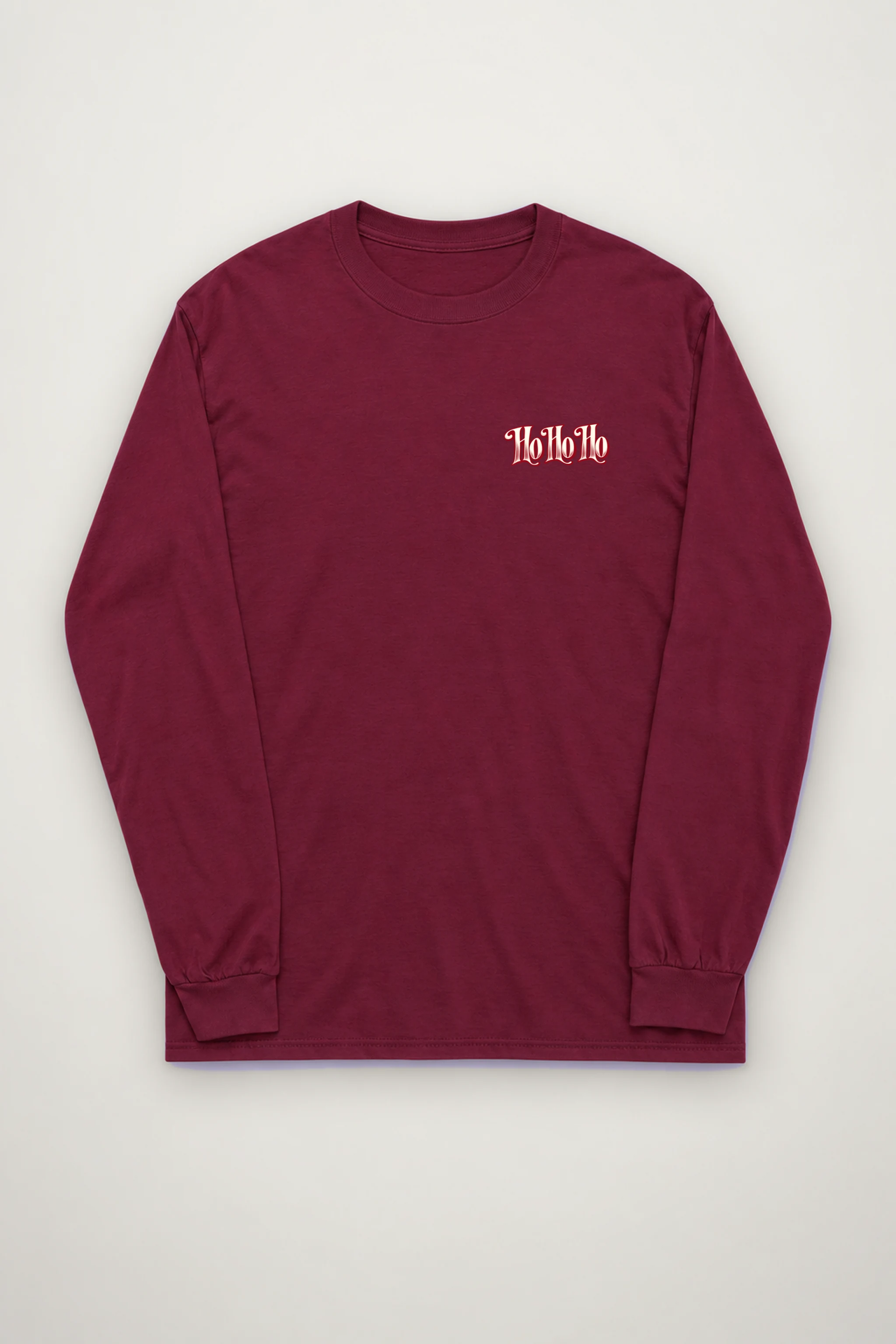 "Ho Ho Ho Ribbon" Unisex Longsleeve T-shirt