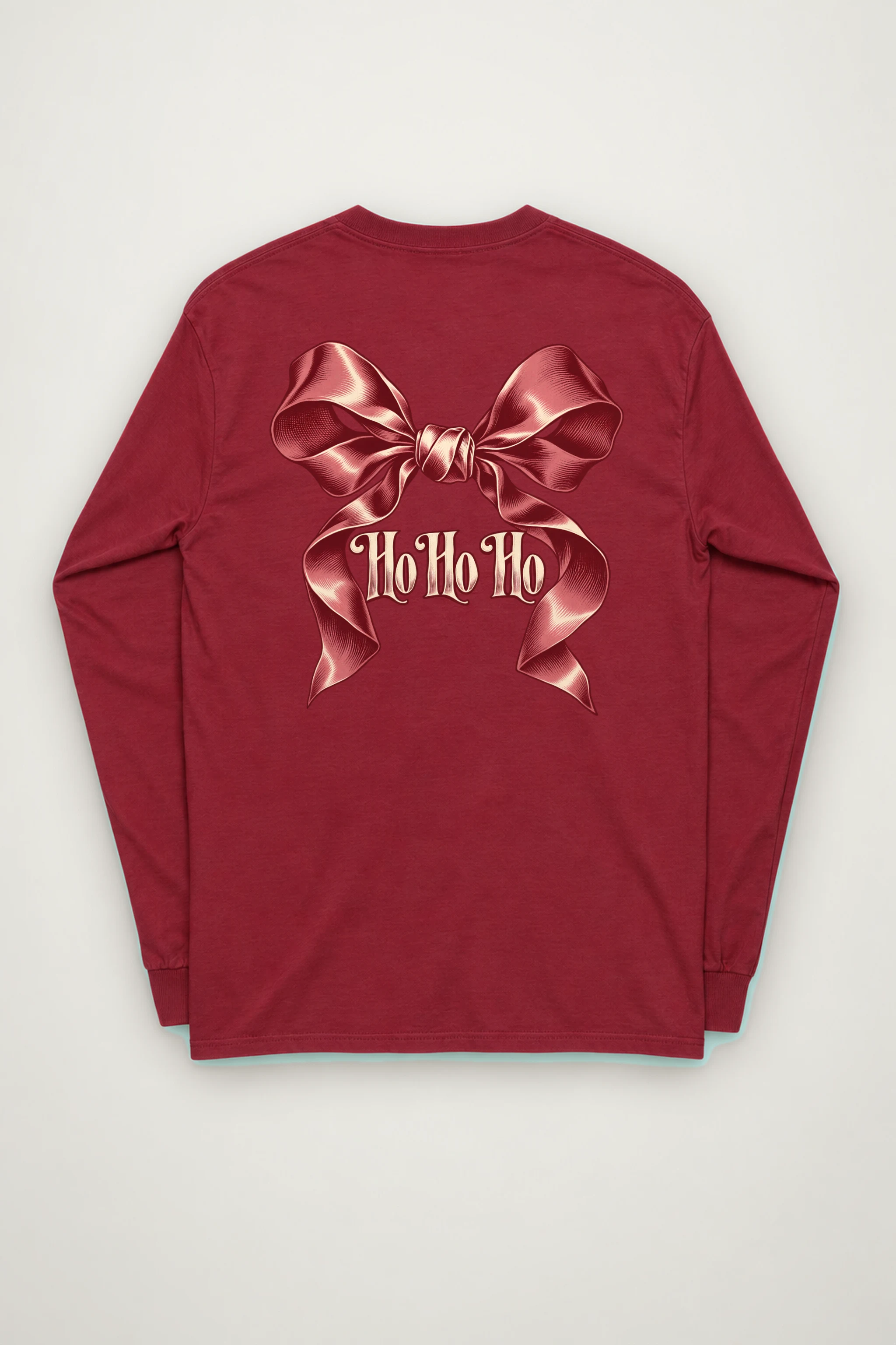 "Ho Ho Ho Ribbon" Unisex Longsleeve T-shirt
