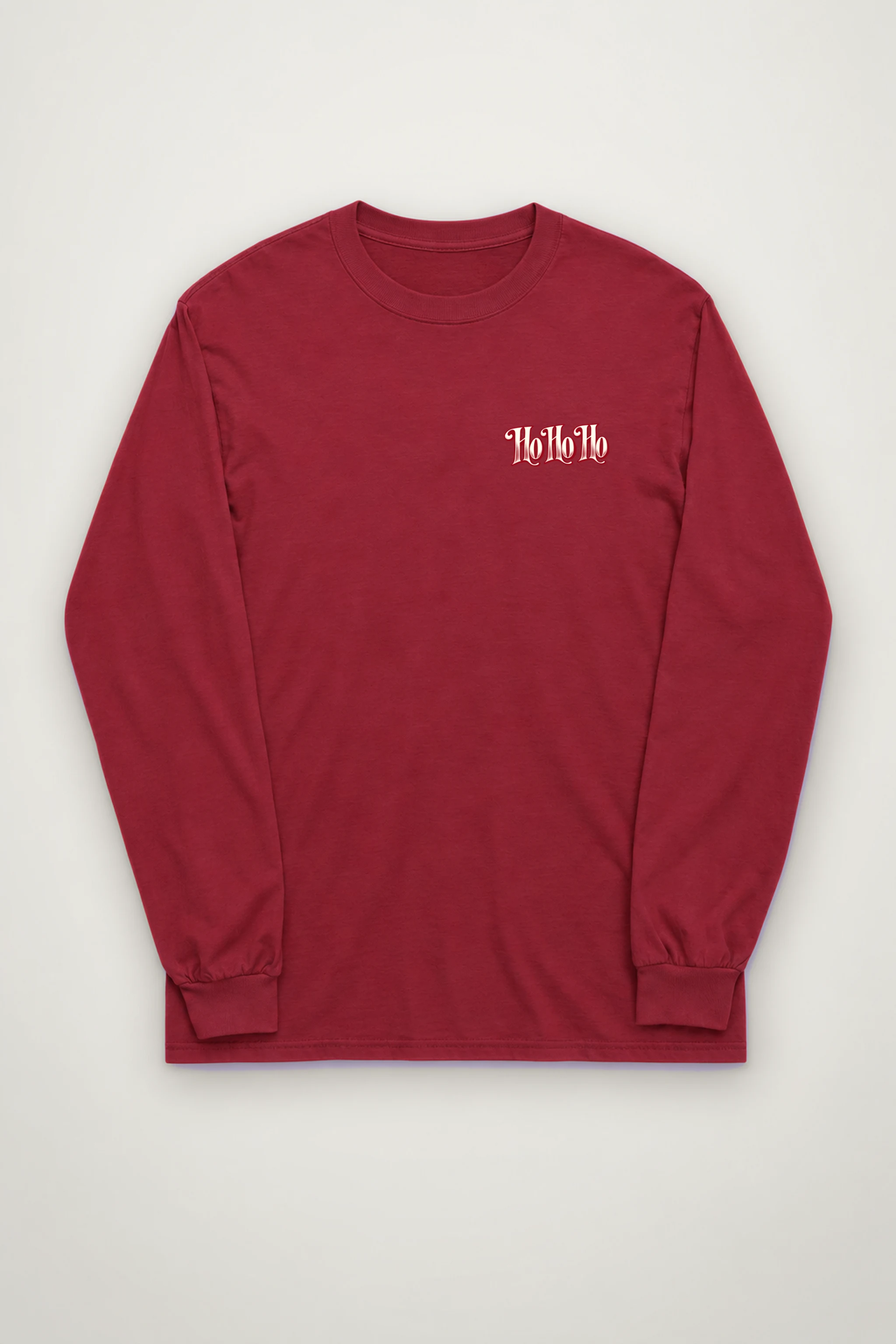 "Ho Ho Ho Ribbon" Unisex Longsleeve T-shirt