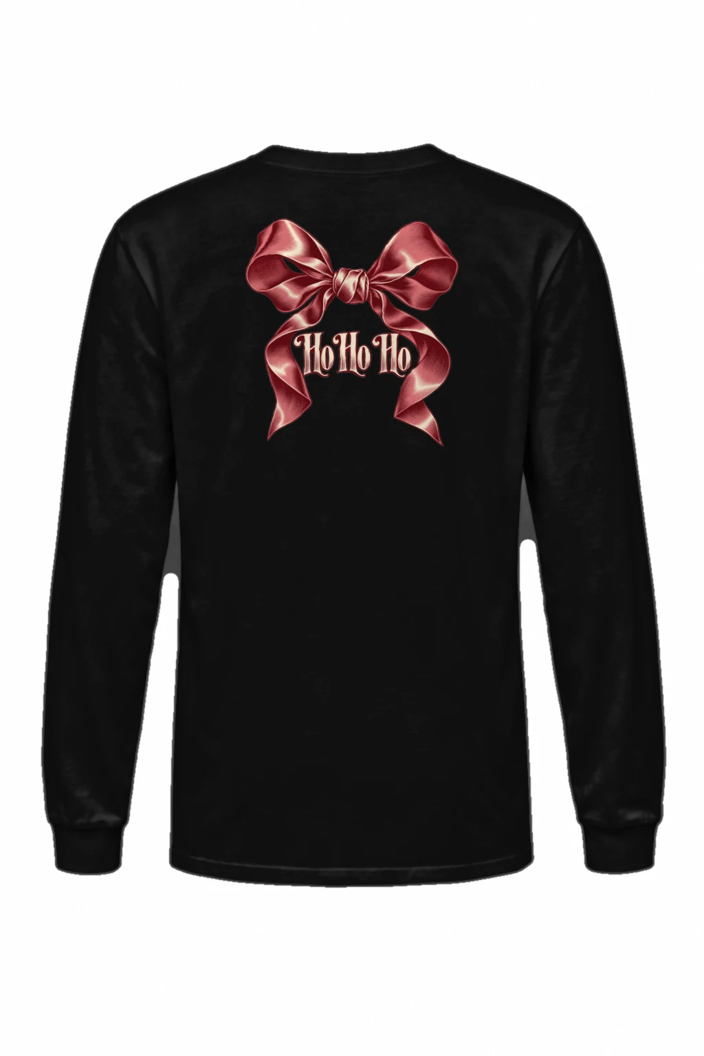 "Ho Ho Ho Ribbon" Unisex Longsleeve T-shirt | Gildan 2400