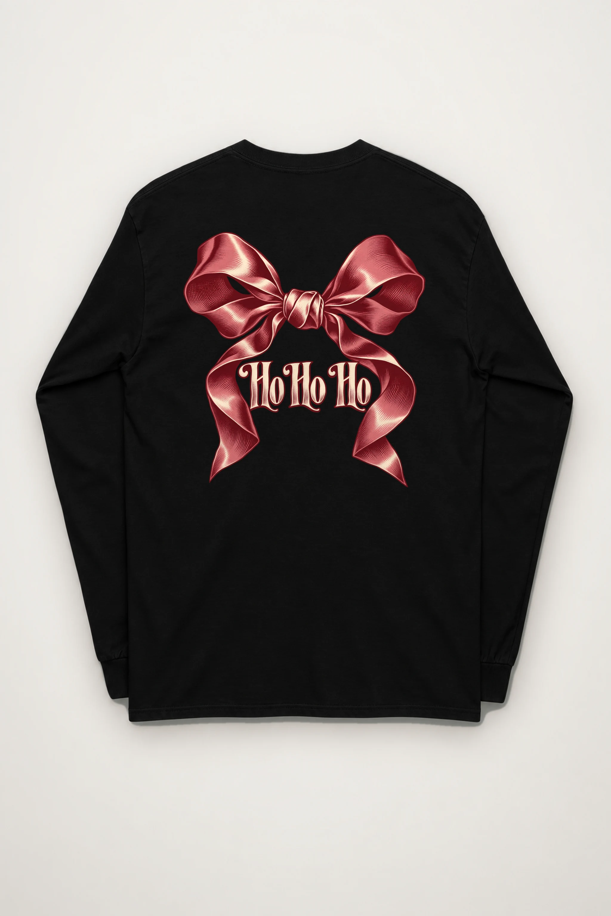"Ho Ho Ho Ribbon" Unisex Longsleeve T-shirt