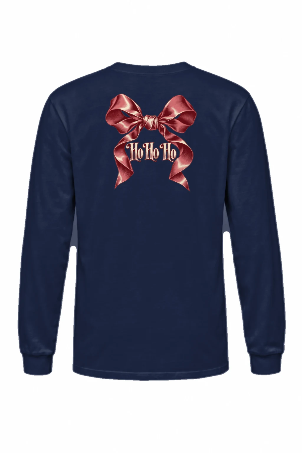 "Ho Ho Ho Ribbon" Unisex Longsleeve T-shirt | Gildan 2400