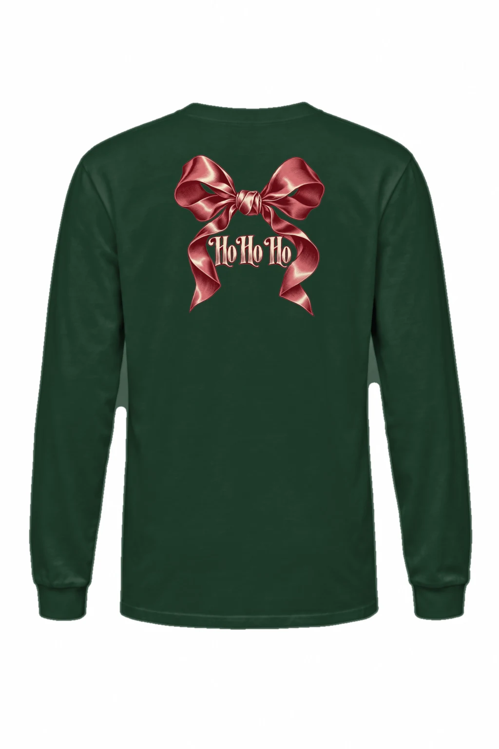 "Ho Ho Ho Ribbon" Unisex Longsleeve T-shirt | Gildan 2400