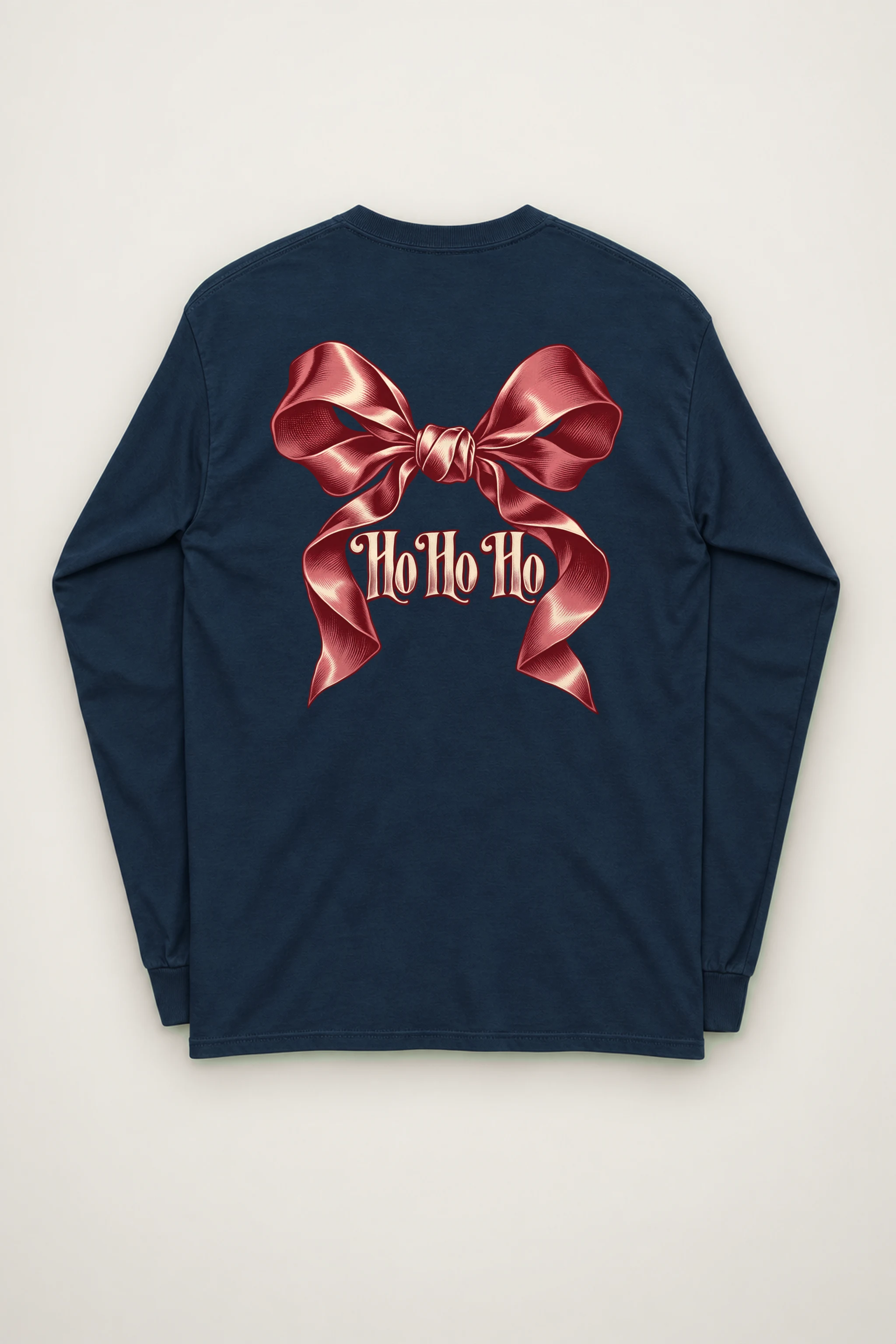 "Ho Ho Ho Ribbon" Unisex Longsleeve T-shirt