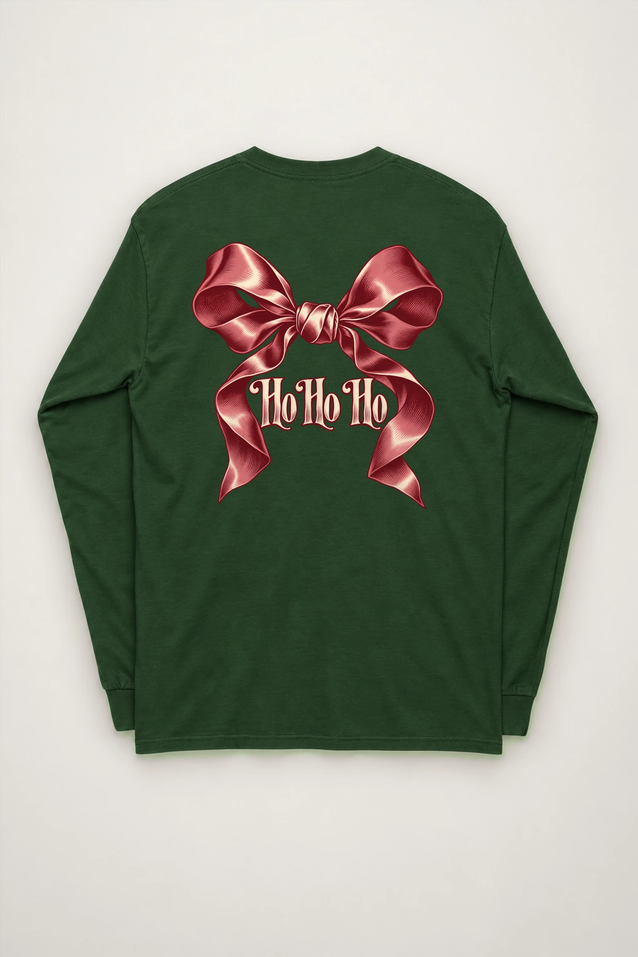 "Ho Ho Ho Ribbon" Unisex Longsleeve T-shirt