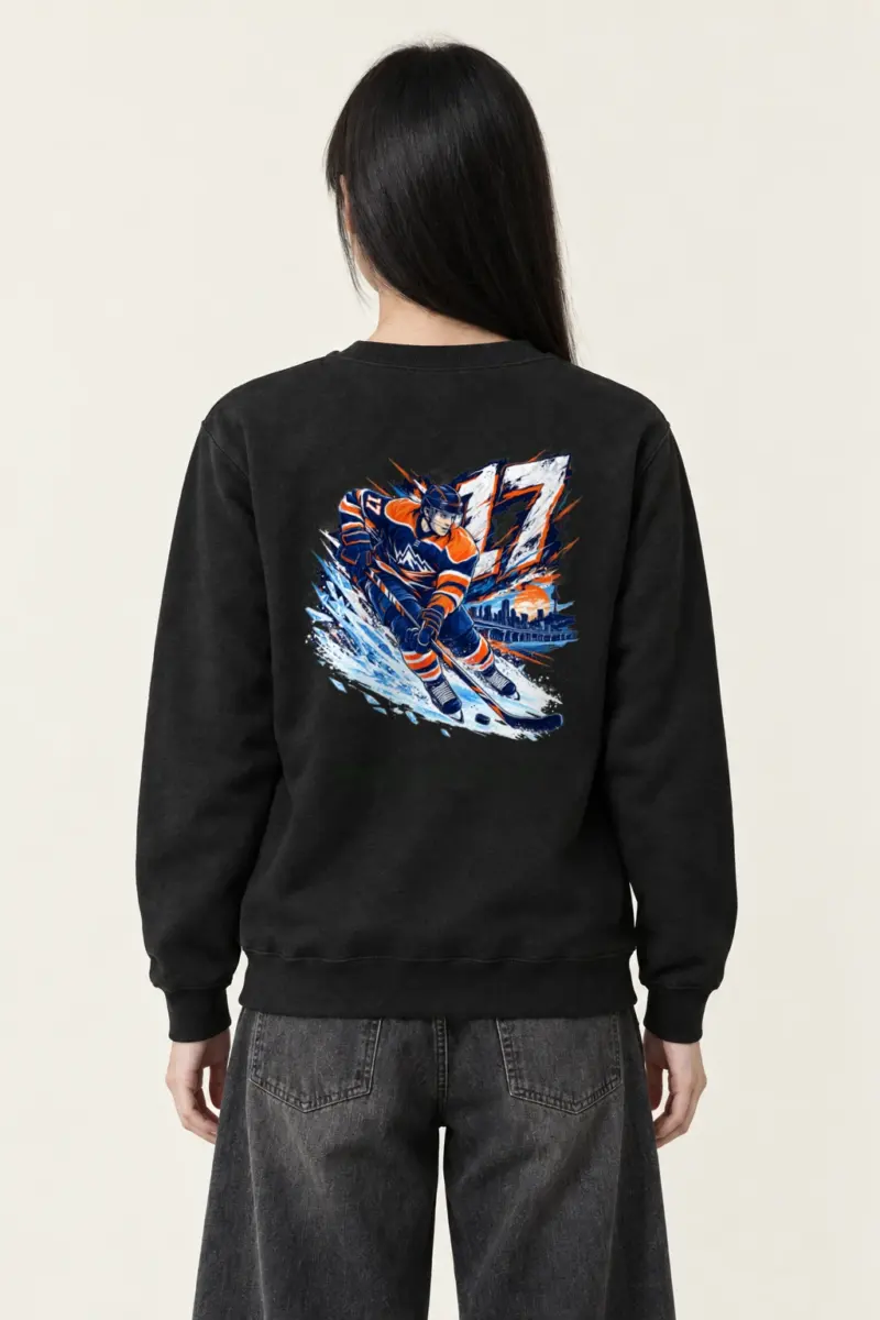 "Number 17 Chevron Skater" Heavy Blend Unisex Crewneck Sweatshirt