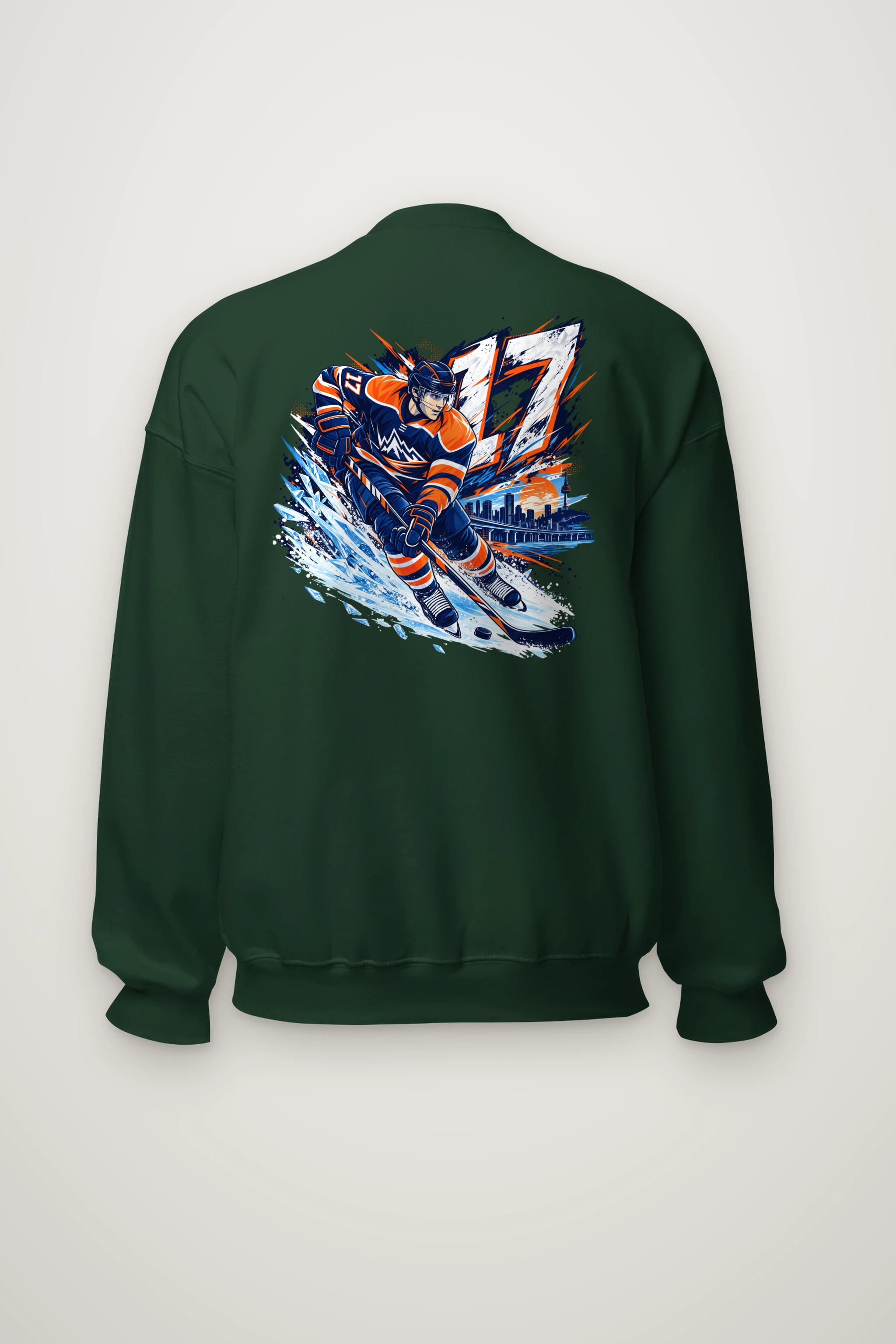 "Number 17 Chevron Skater" Heavy Blend Unisex Crewneck Sweatshirt