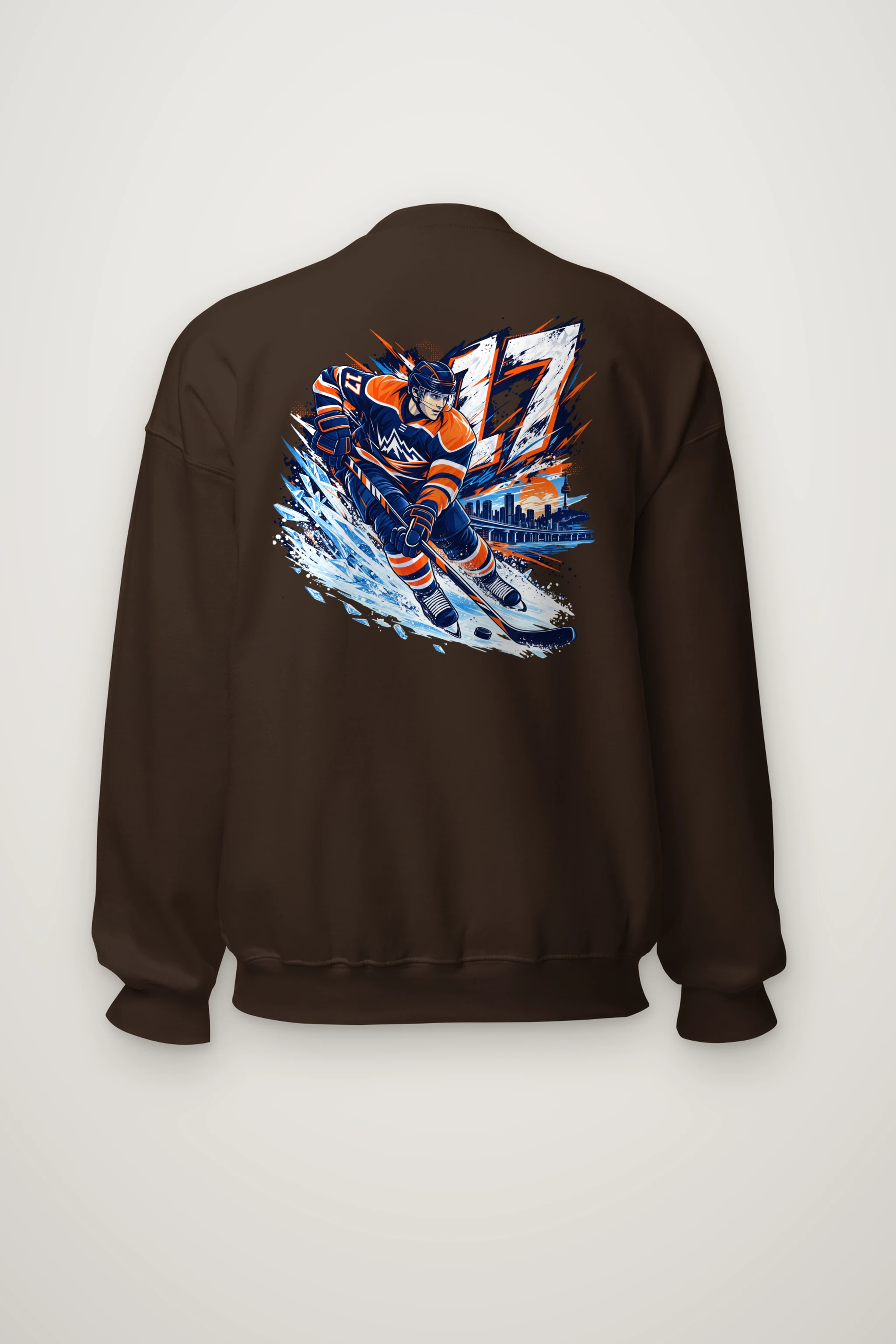 "Number 17 Chevron Skater" Heavy Blend Unisex Crewneck Sweatshirt