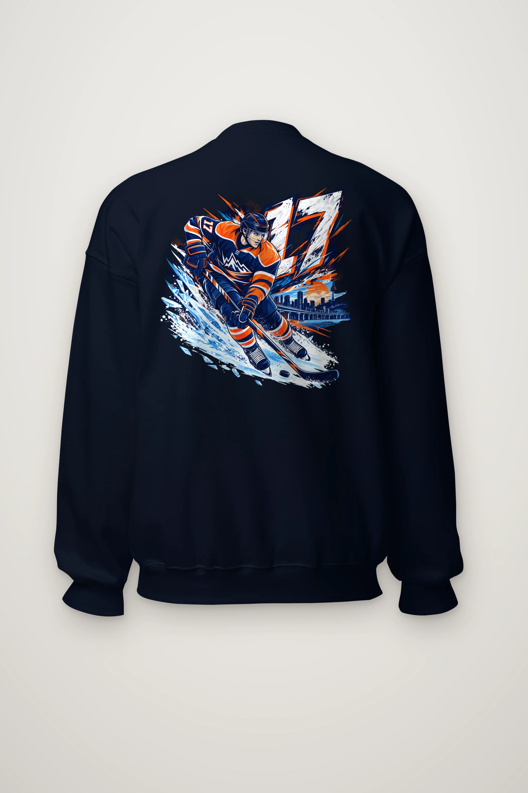 "Number 17 Chevron Skater" Heavy Blend Unisex Crewneck Sweatshirt