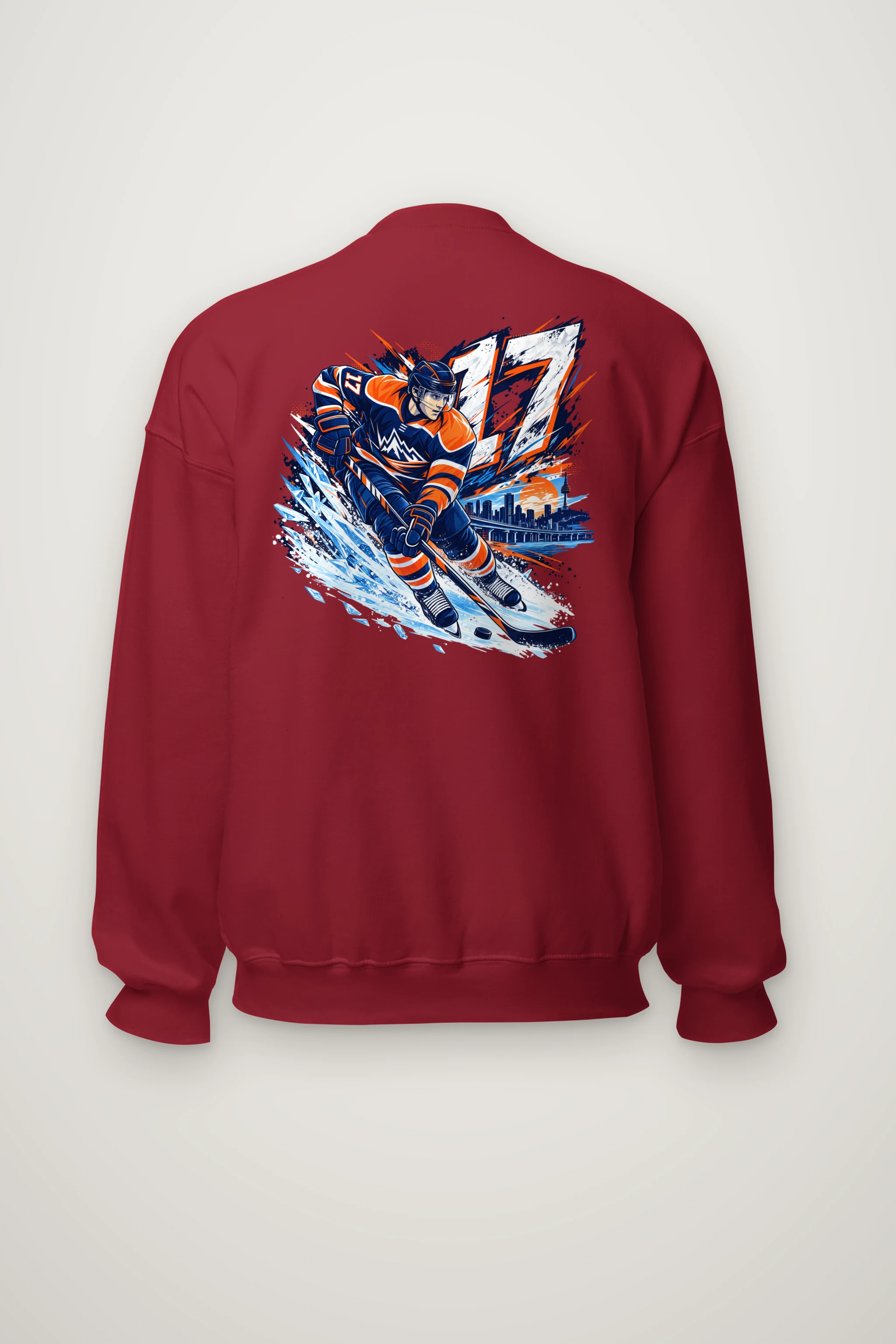 "Number 17 Chevron Skater" Heavy Blend Unisex Crewneck Sweatshirt