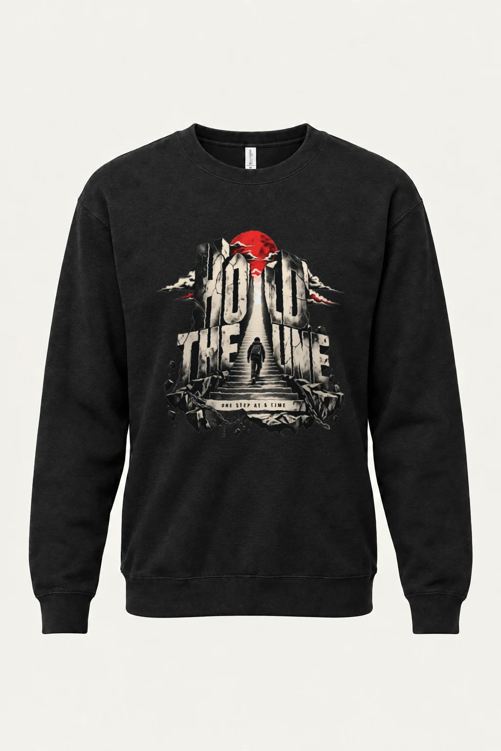 "Hold The Line" Heavy Blend Unisex Crewneck Sweatshirt | Gildan 18000