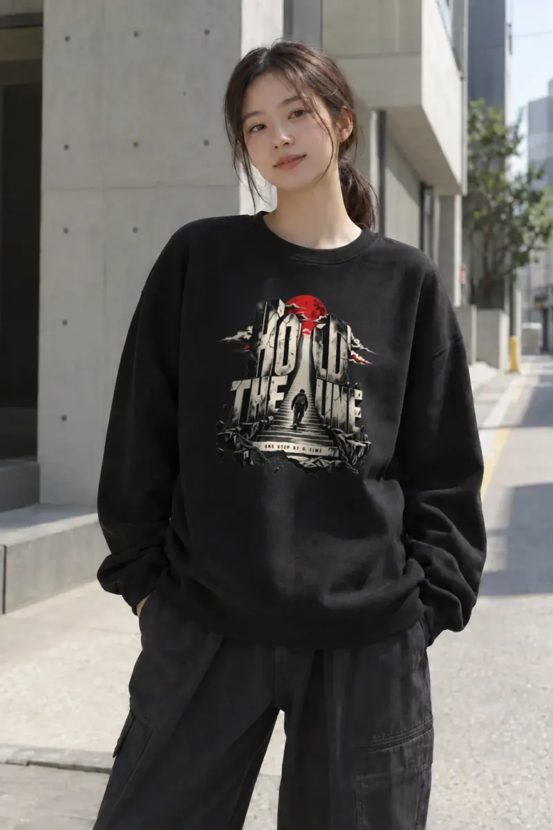 "Hold The Line" Heavy Blend Unisex Crewneck Sweatshirt | Gildan 18000