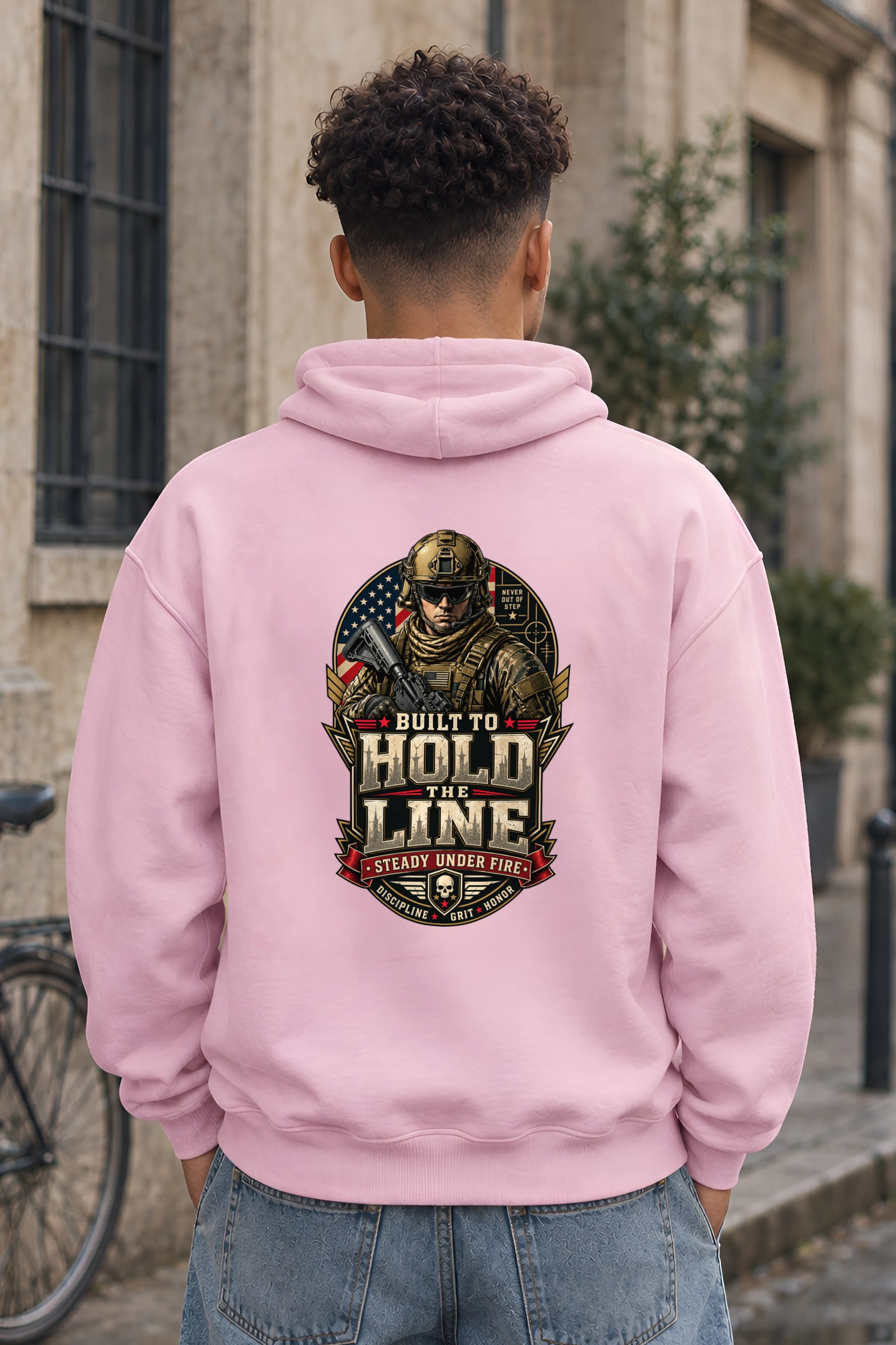 "Hold The Line" 1 Pullover Hoodie