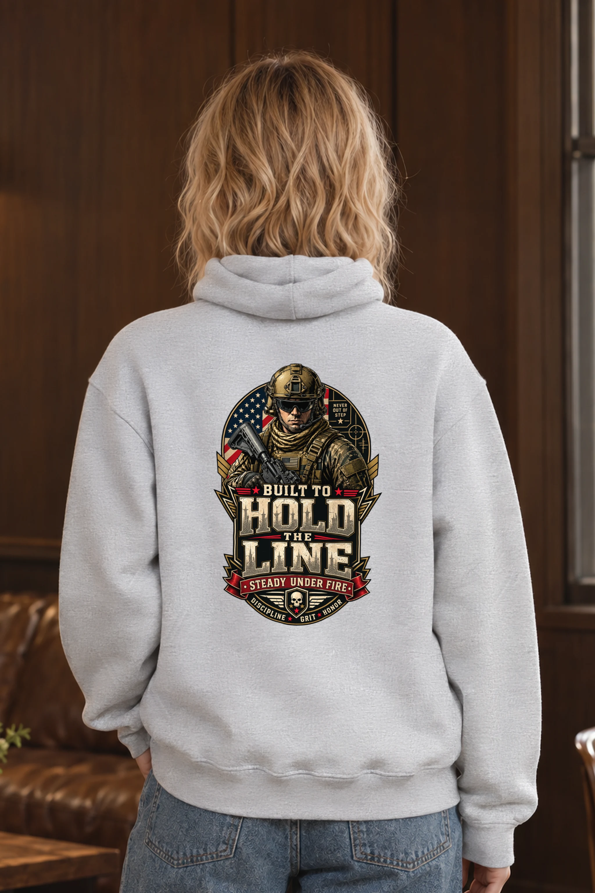 "Hold The Line" 1 Pullover Hoodie