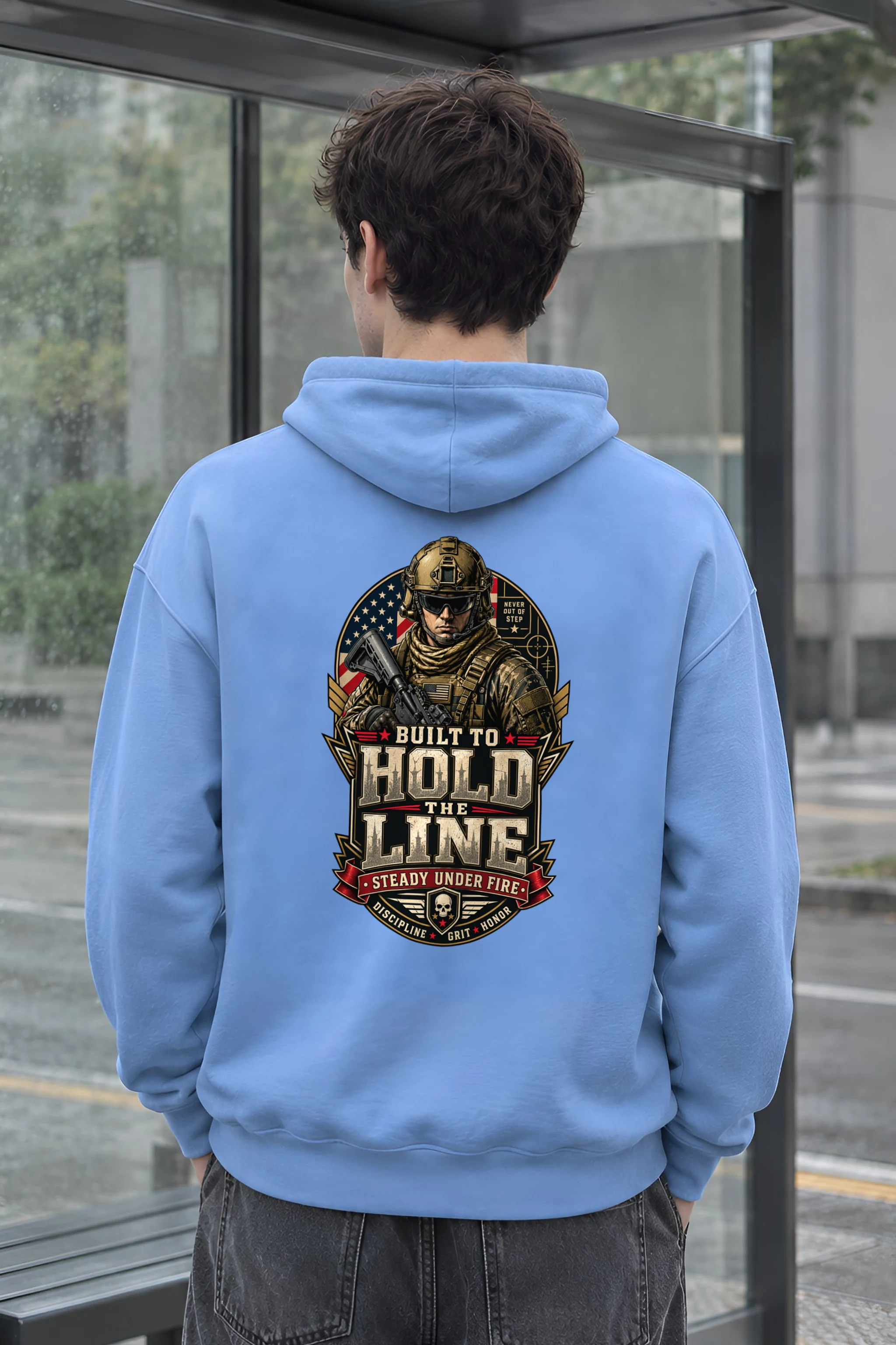"Hold The Line" 1 Pullover Hoodie
