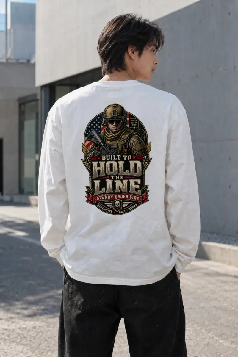 "Hold The Line" Unisex Longsleeve T-shirt | Gildan 2400
