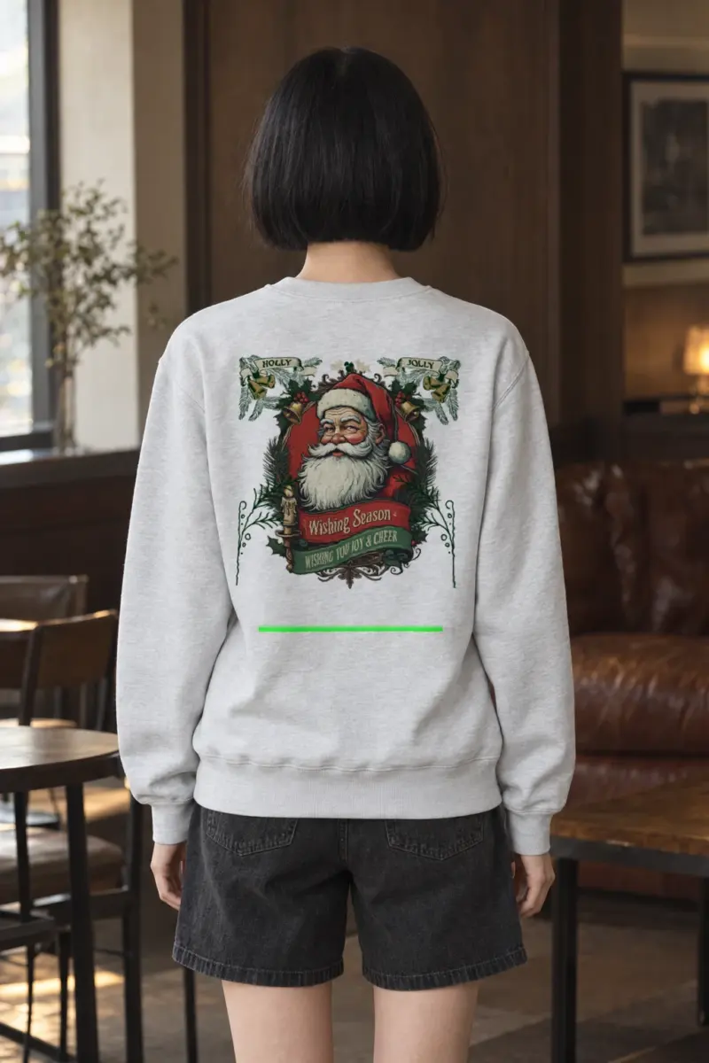 "Holly Jolly Santa" Heavy Blend Unisex Crewneck Sweatshirt | Gildan 18000