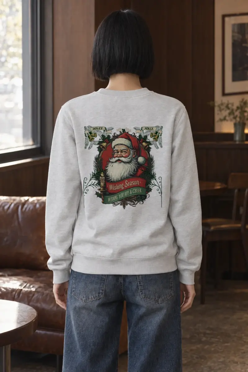 "Holly Jolly Santa" Heavy Blend Unisex Crewneck Sweatshirt
