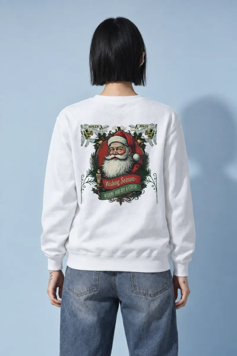 "Holly Jolly Santa" Heavy Blend Unisex Crewneck Sweatshirt