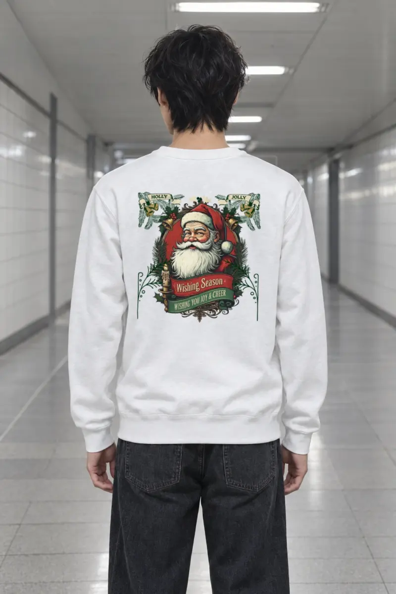 "Holly Jolly Santa" Heavy Blend Unisex Crewneck Sweatshirt