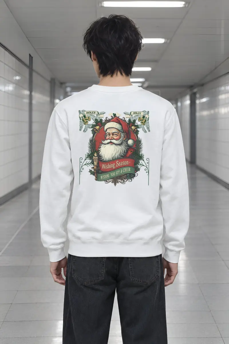 "Holly Jolly Santa" Heavy Blend Unisex Crewneck Sweatshirt