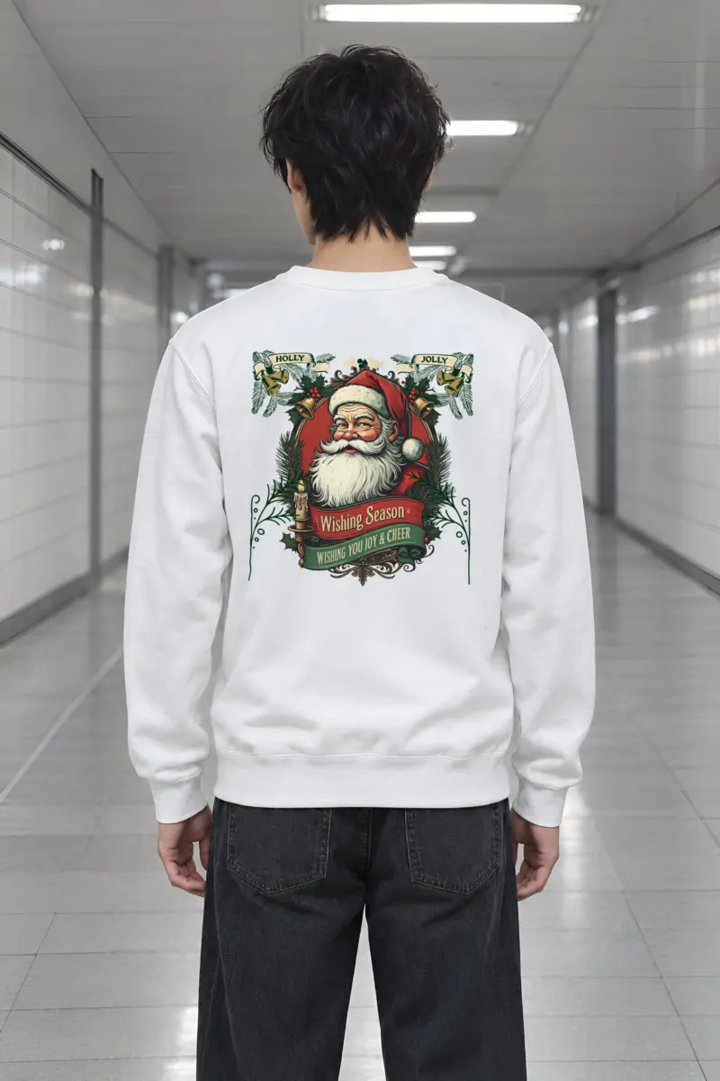 "Holly Jolly Santa" Heavy Blend Unisex Crewneck Sweatshirt