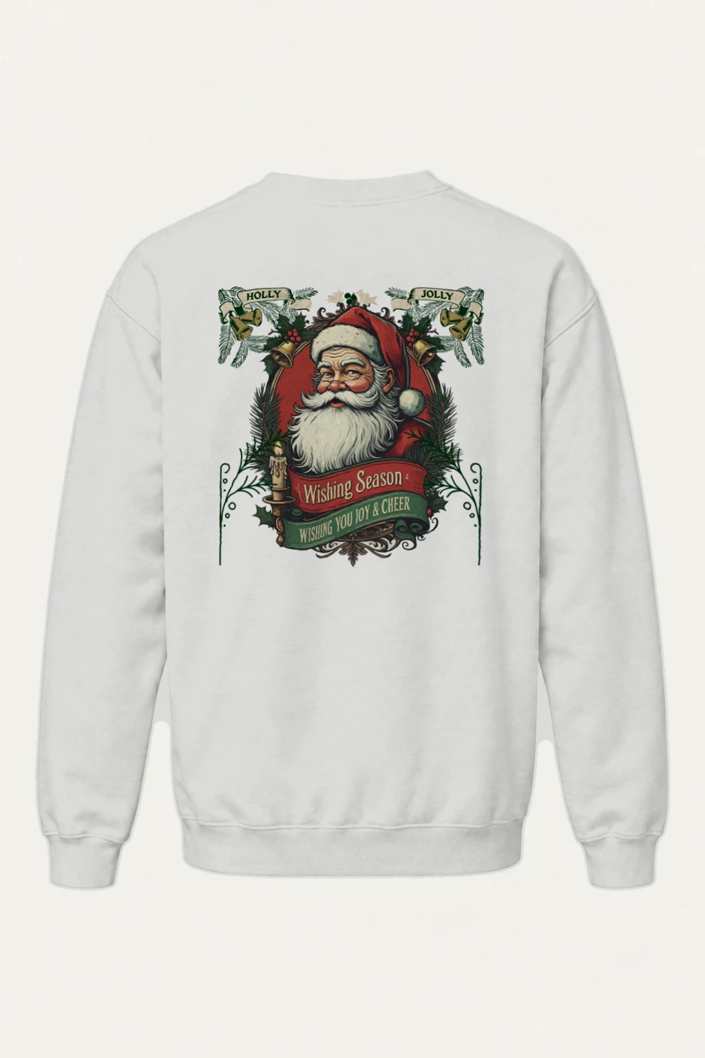 "Holly Jolly Santa" Heavy Blend Unisex Crewneck Sweatshirt | Gildan 18000