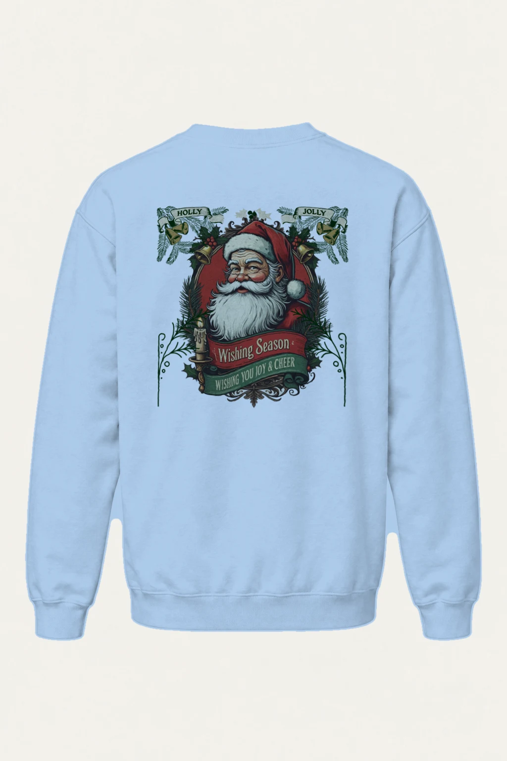 "Holly Jolly Santa" Heavy Blend Unisex Crewneck Sweatshirt | Gildan 18000